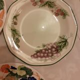 Set of four plates with retro dessert "raisin"