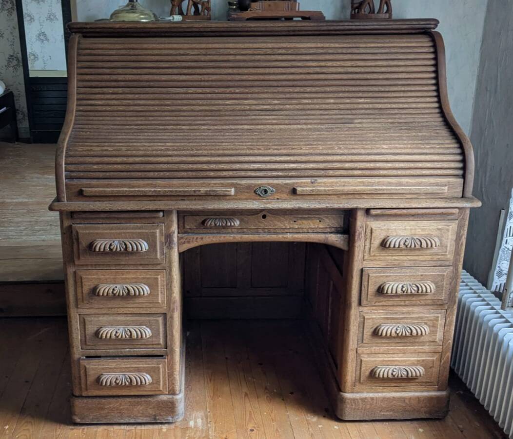 English cylinder desk