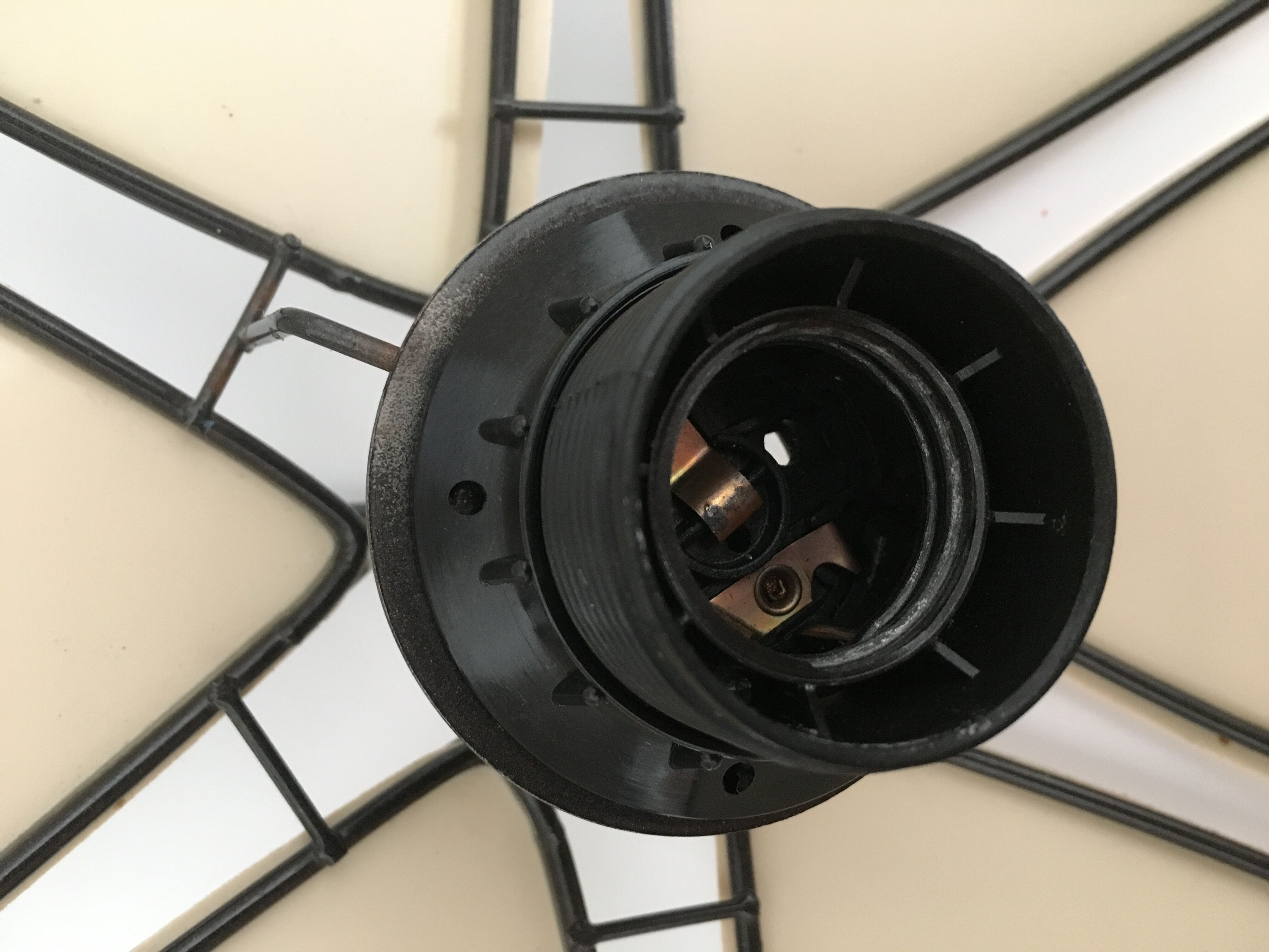 Lotus flower suspension in black fabric 70 's