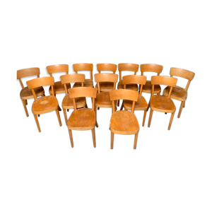 Serie de 14 chaises bistrot