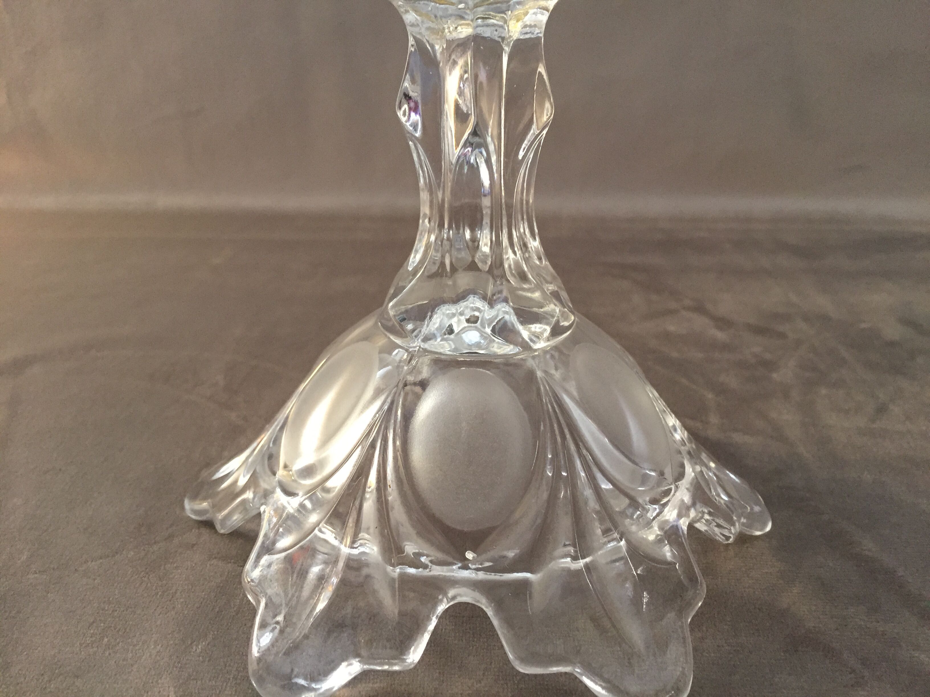 Cup on foot a fruit compotier glass crystal art deco