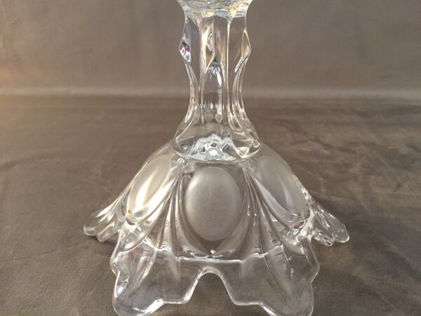 Coupe sur pied a fruits compotier en verre cristal