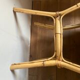 Rattan and bamboo table 60s