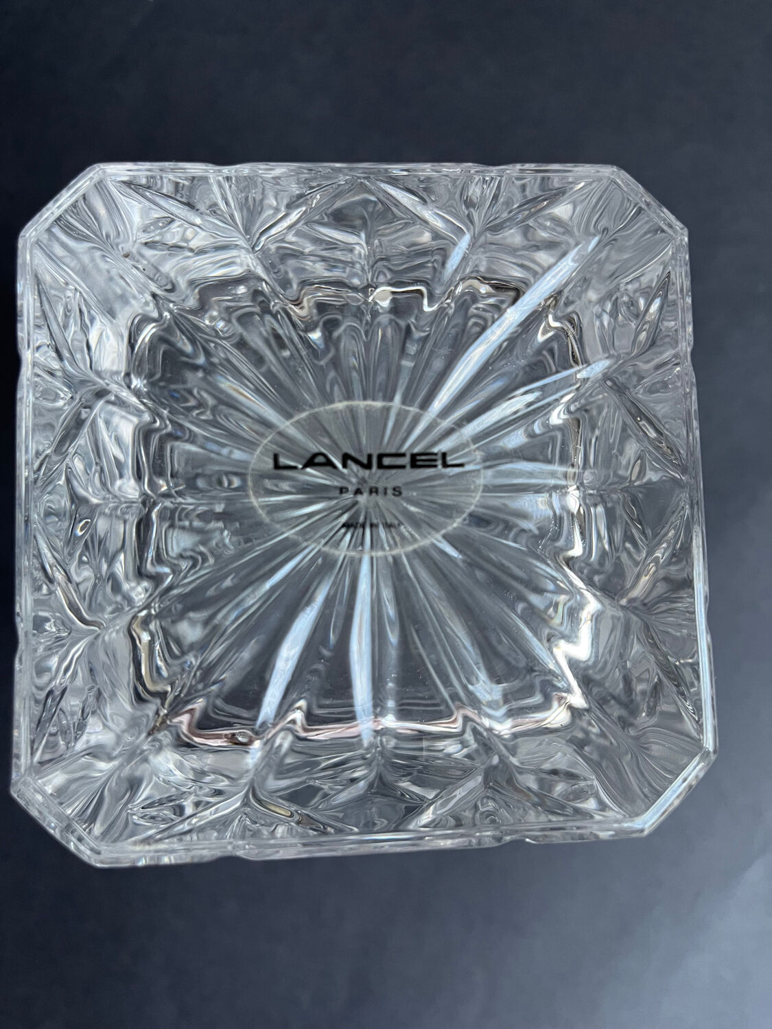 Lancel whisky decanter in cut crystal