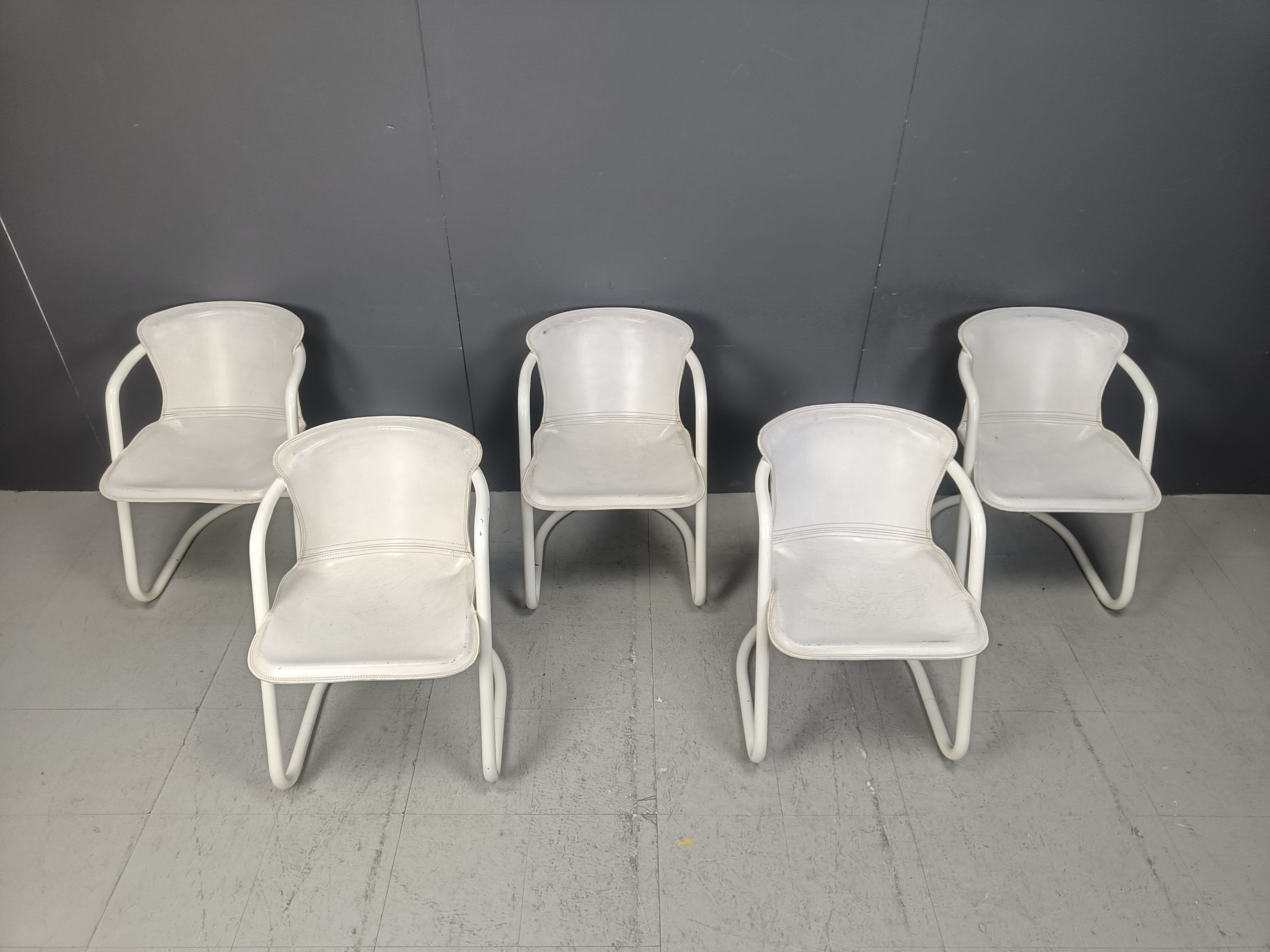 Vintage dining chairs by Metaform, set of 5 - 1970s