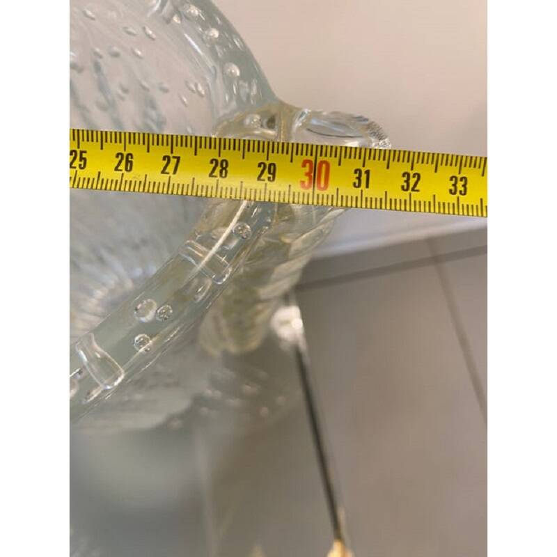 Contemporary handmade multicolors murano glass style vase