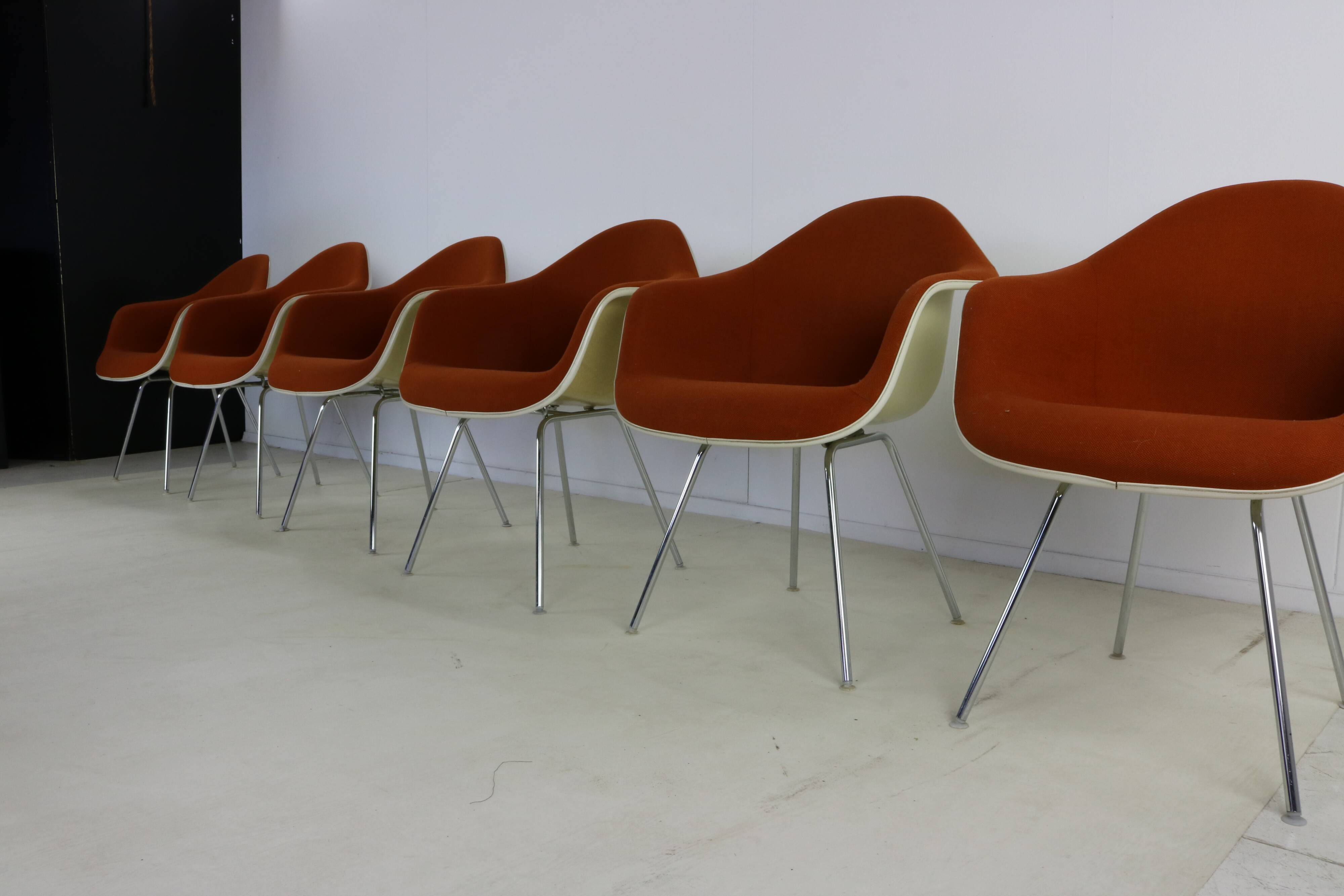 Set of six dining chairs by Charles Eames