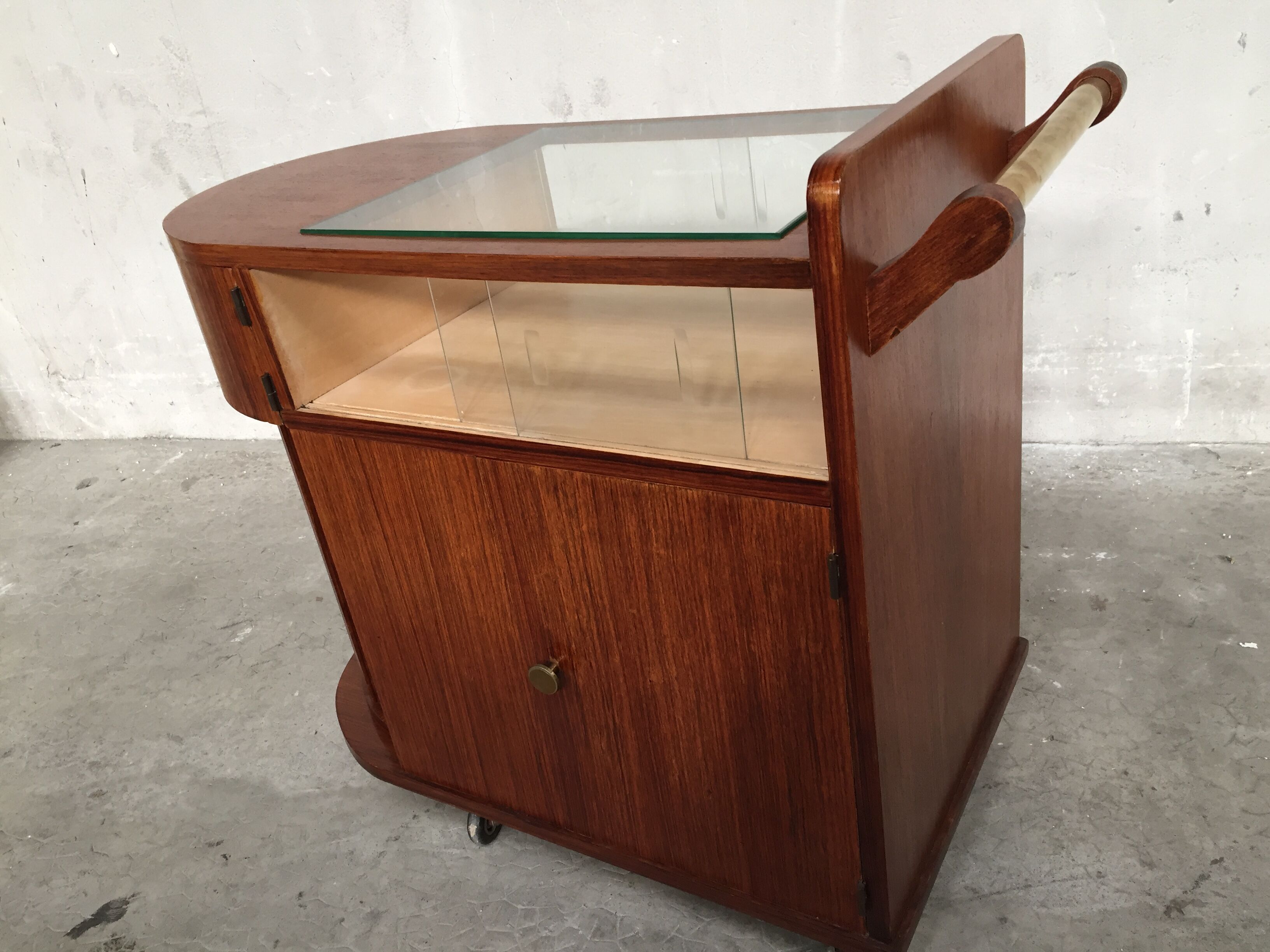 Bar on wheels 40/50s in rosewood