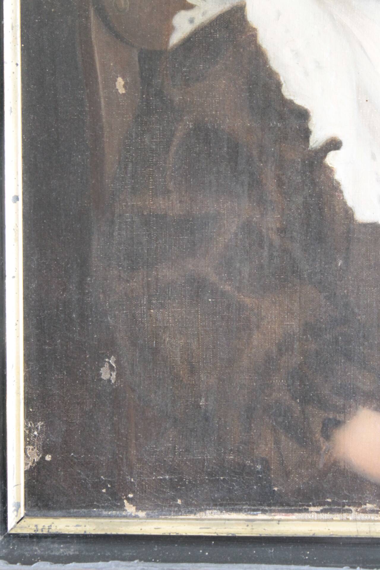 Tableau HST portrait of a child signed F. Badin 1901