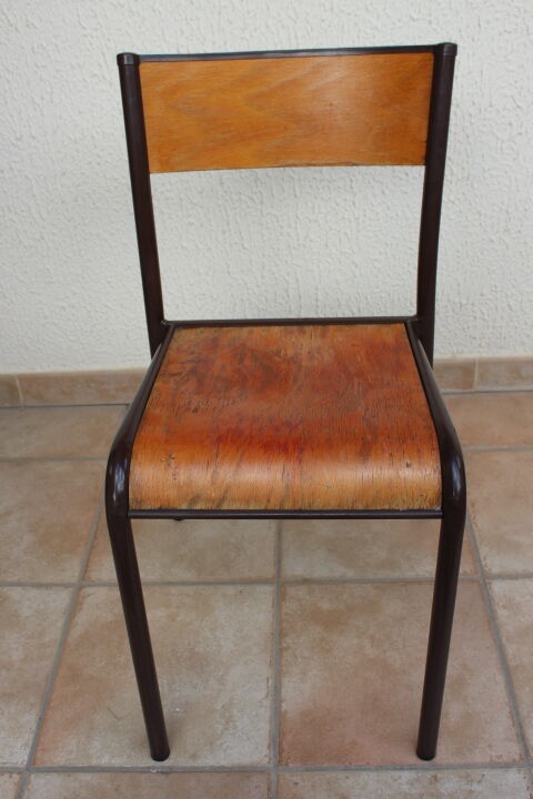 Lot de 4 chaises d'école Mullca 510 vintage