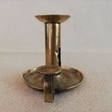 Brass hand candle holder
