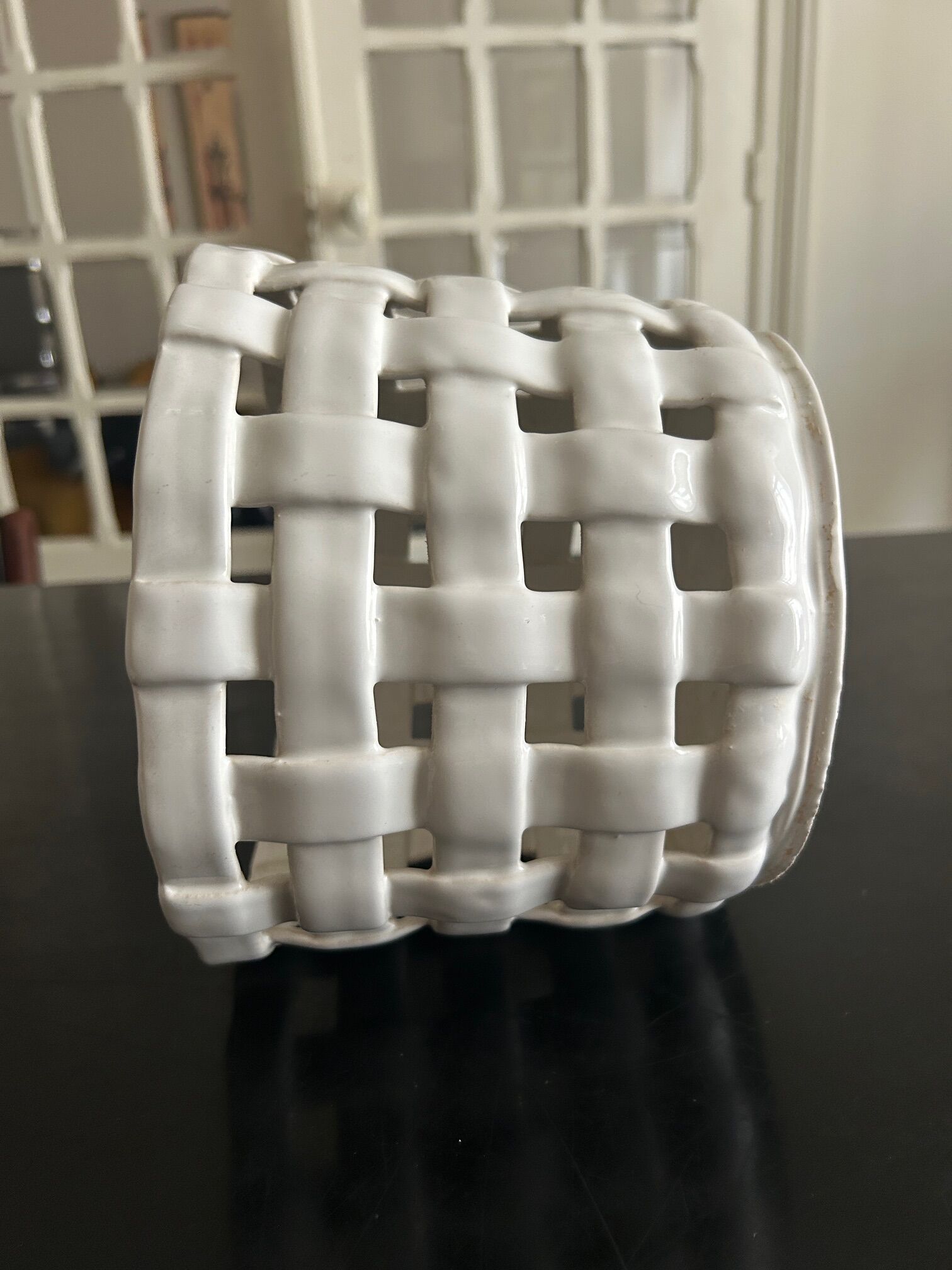 woven ceramic flowerpot