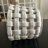 woven ceramic flowerpot