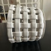 cache pot en céramique tressée