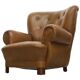 Vintage Denmark leather club Chair