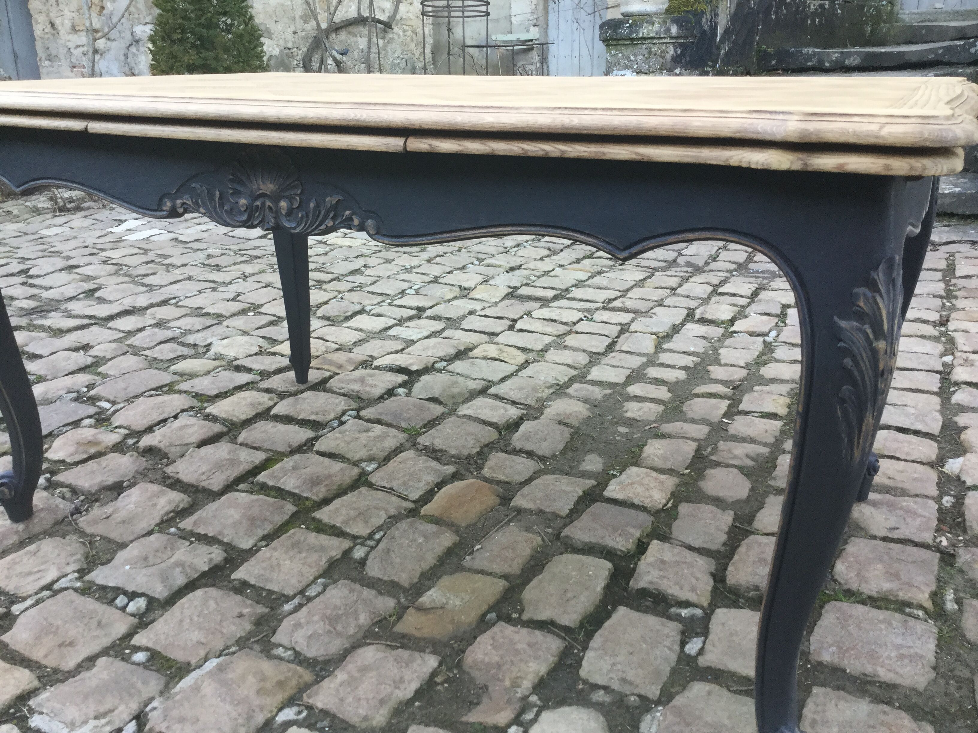 Old dining table with extensions