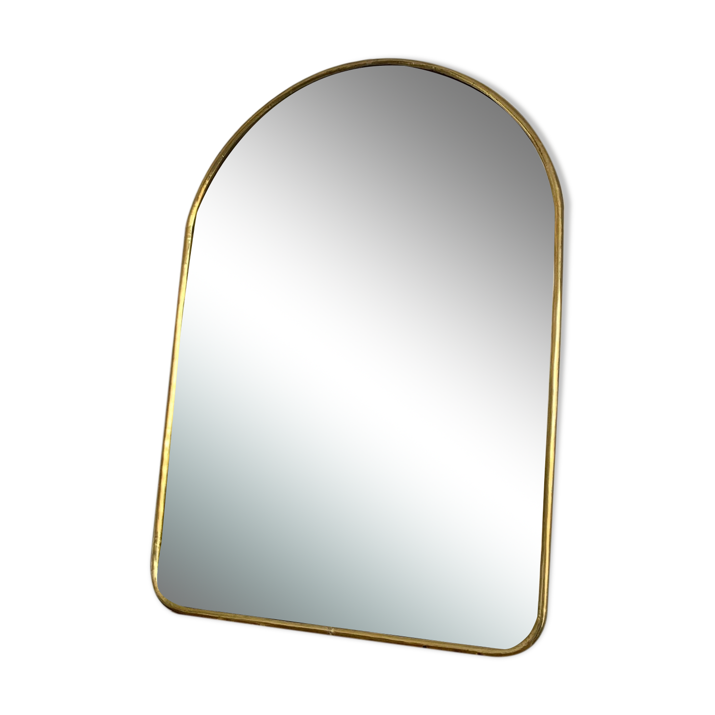 Miroir laiton doré arche 70x50cm