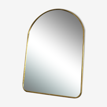 Arch gilded brass mirror