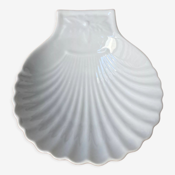 Vide poche porte savon porcelaine coquille