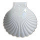 Shell-shaped porcelain soap dish