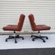 Pair of leather armchairs of the 60s 70s