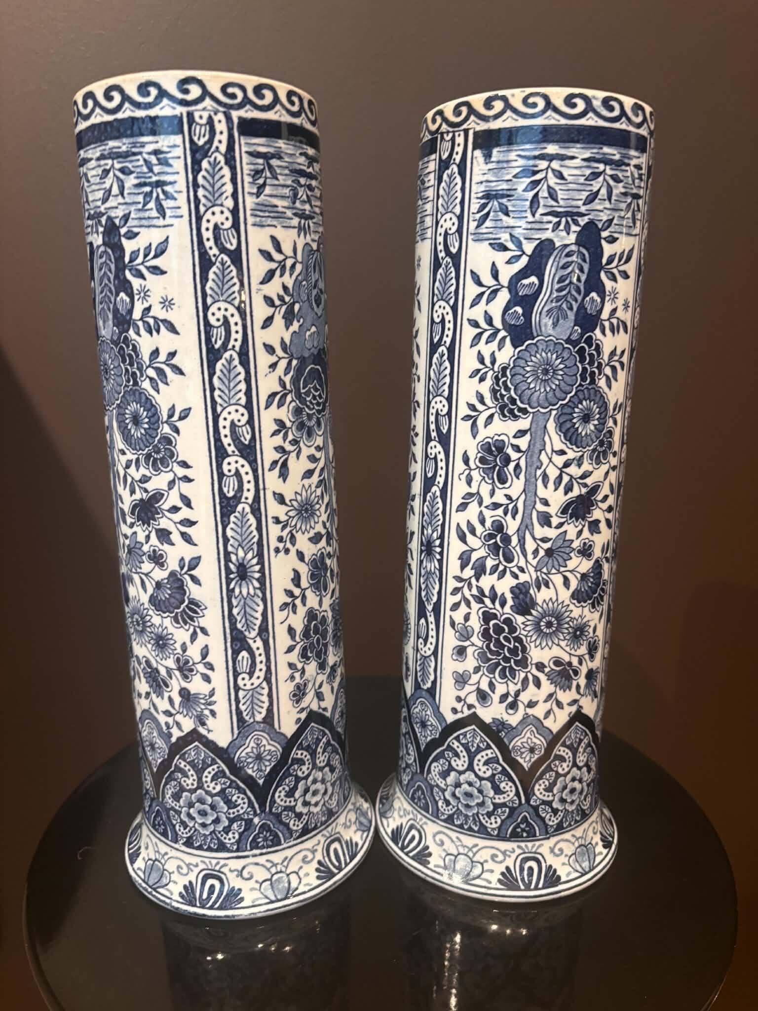 Pair of Delft vases