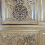 Cauchois sideboard in apple wood with hollow carvings