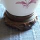 White porcelain lamp with Chinese style floral decoration
