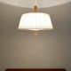 Raffia Bast and Walnut Pendant Lamp by Temde