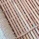 Vintage coffee table with braided cord in Audoux Minet bamboo style/1970s