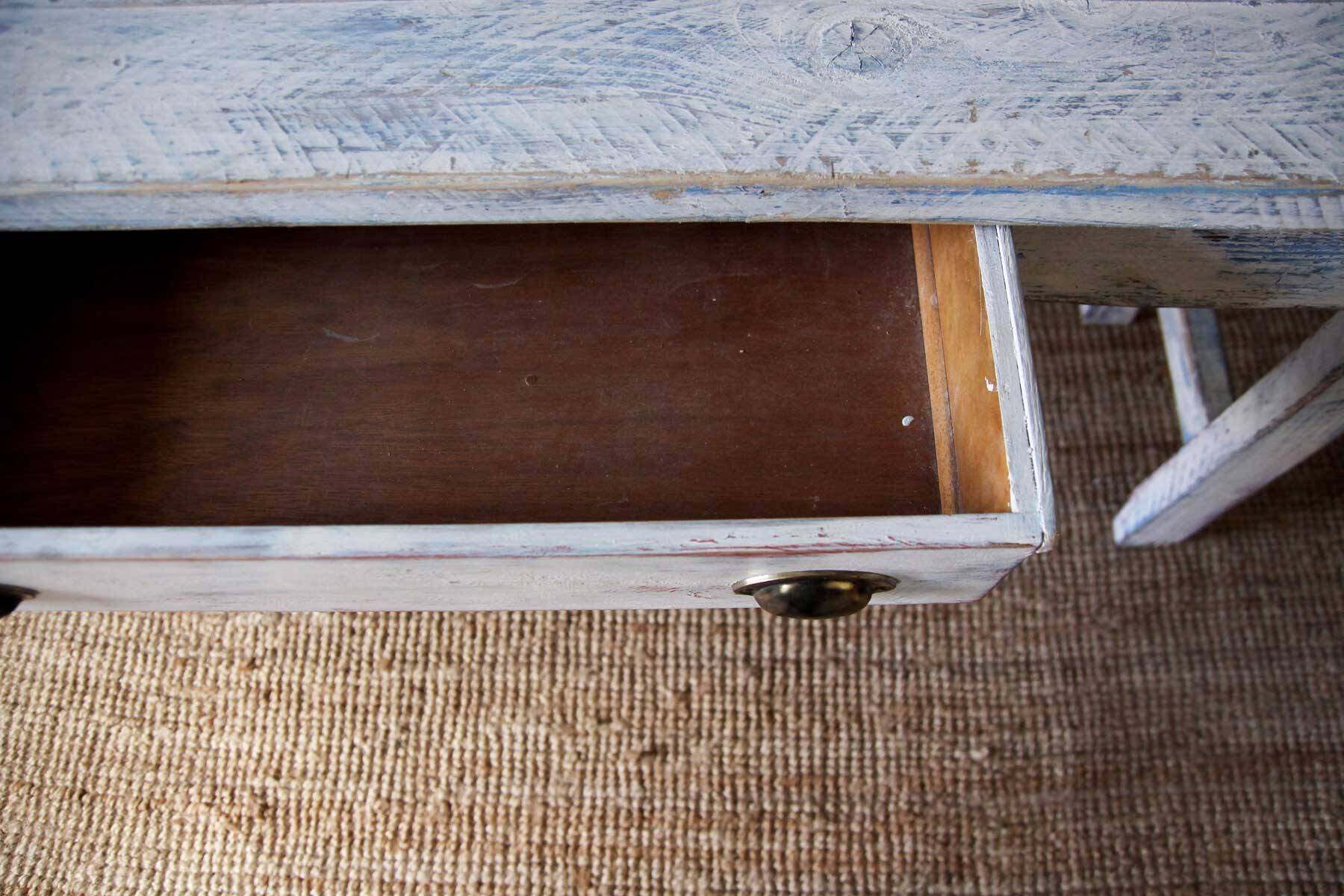 Console / patinated wooden shelf