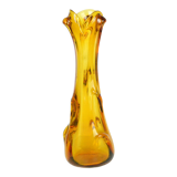 1960s modern hand-formed vase, so-called rwaniec Huta Szkła Hortensja, Poland