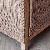 Commode en rotin des années 1970
