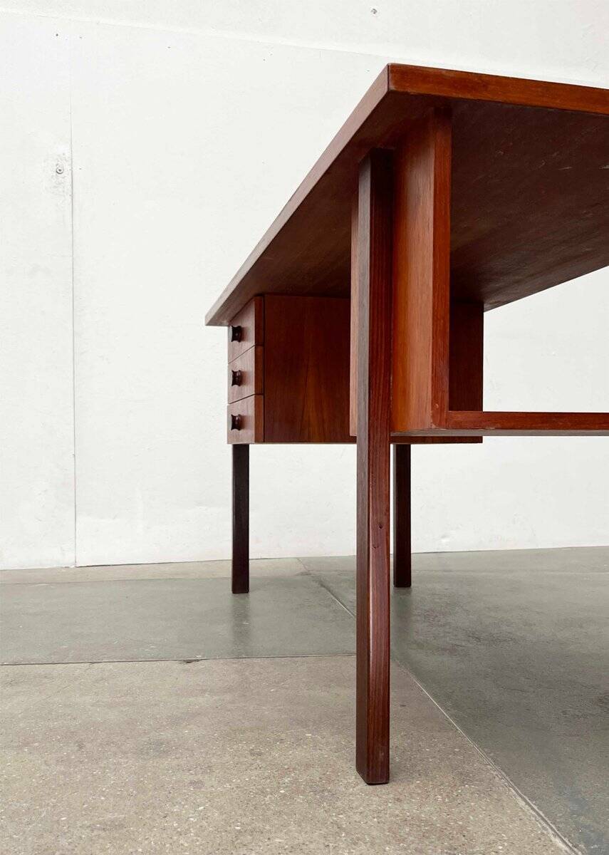 Mid-century modern teak desk by Asko Finland, 1960s.