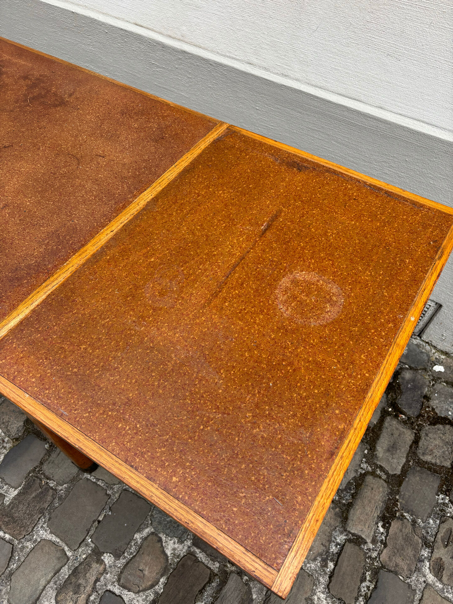 Art deco dining table or desk in wood (extendable)