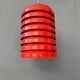 Vintage red Danish mid-century pendant lamp