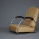 Fauteuil moderniste à assise basse. années 1930