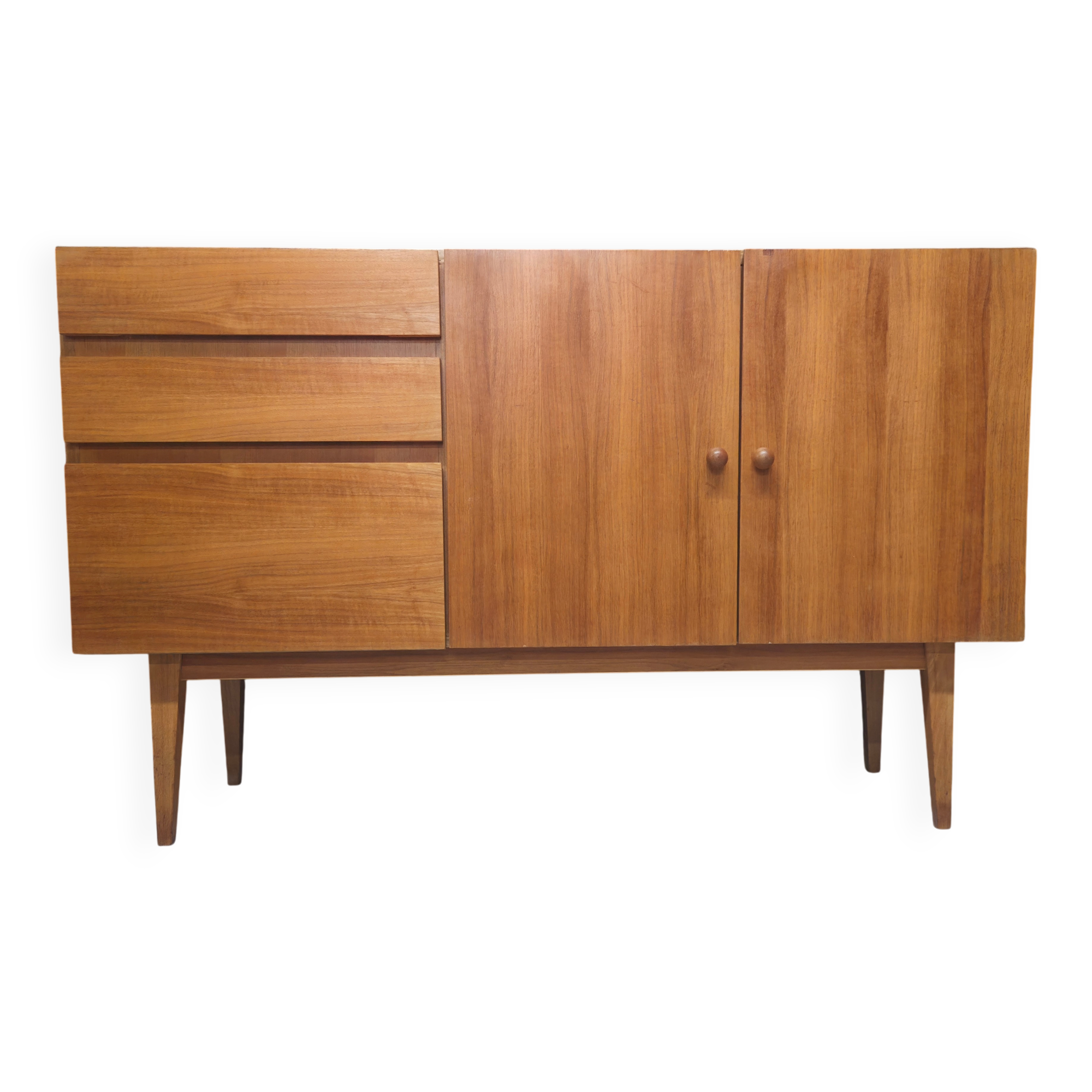 Walnut enfilade 1970 vintage design