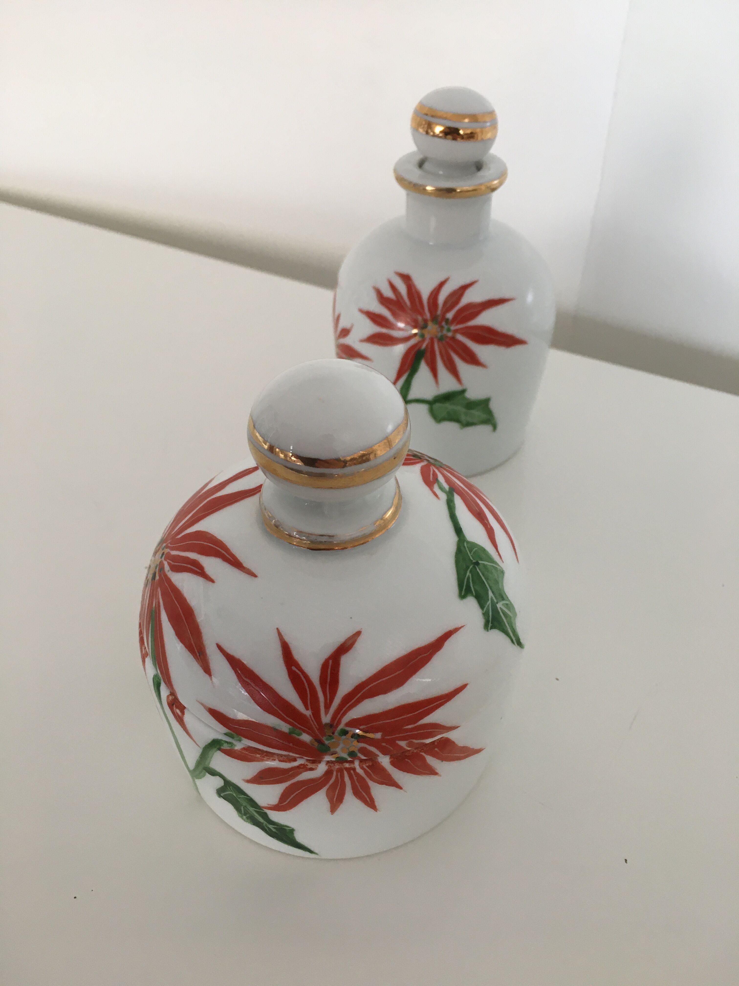 Y. Ginther porcelain jar and toilet jar