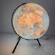 Globe vintage 1967 terrestre tripode Taride verre - 29 cm