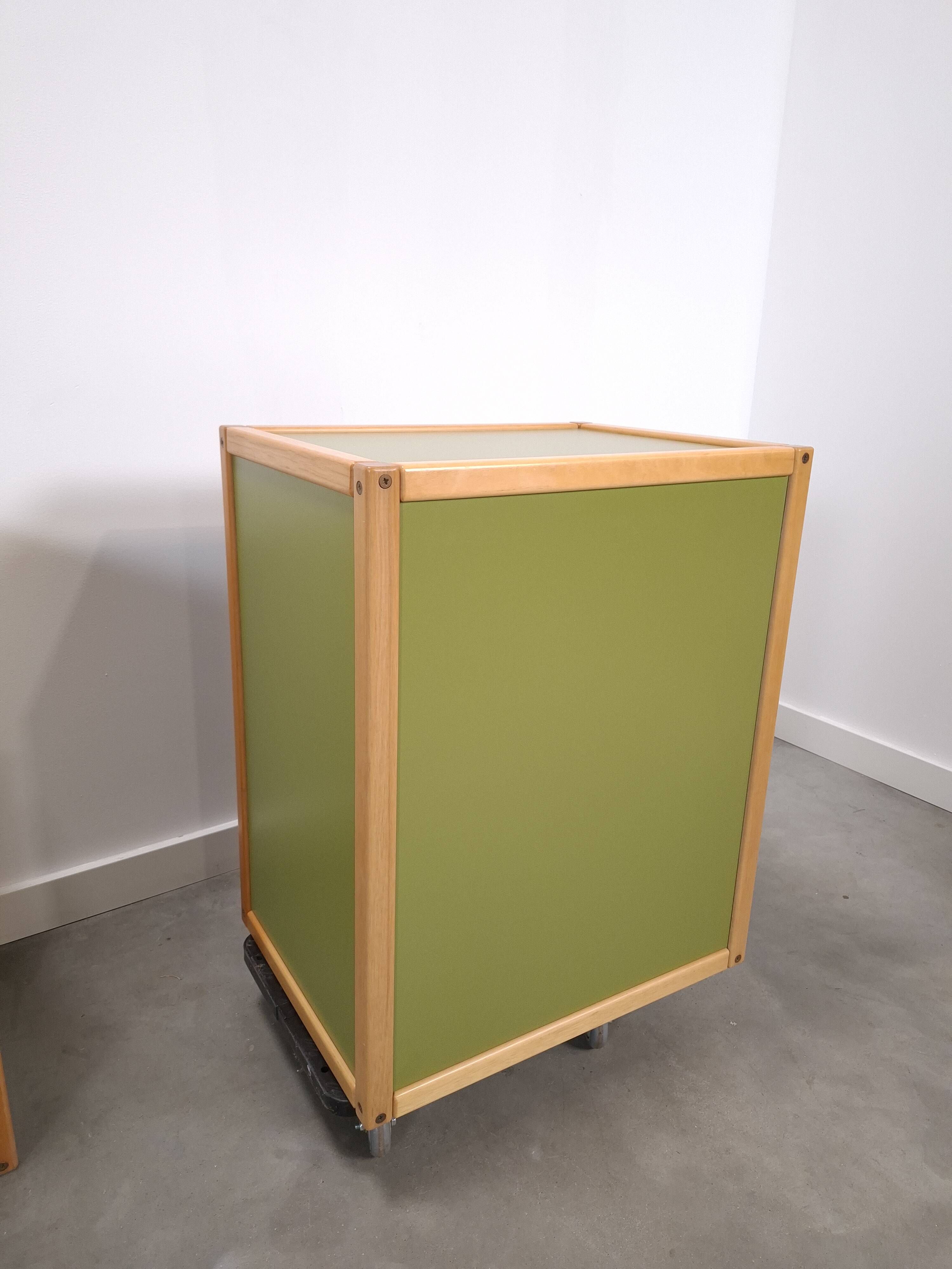 Design Flötotto Profilsystem Modulaire Kast – 4 Delen – Groen Beuken, kast