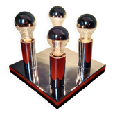 Plafonnier Space Age en métal chromé, années 1970