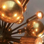 Atomic Brass Ceiling Suspension by Dorothee Becker for Cosack, 1970s.