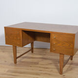 Mid-century freestanding oak desk, 1960s
