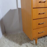 Vintage chest of drawers from the 60s in light wood