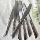 7 Couteaux vintages inox style Art déco made in France