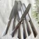 7 Vintage stainless steel Art Deco style knives made in France