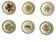 Lot 6 assiettes au motif florale