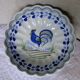Decor cup with blue rooster hb henriot quimper
