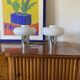 Mid-century two lights table lamp, Italy ca. 1970s